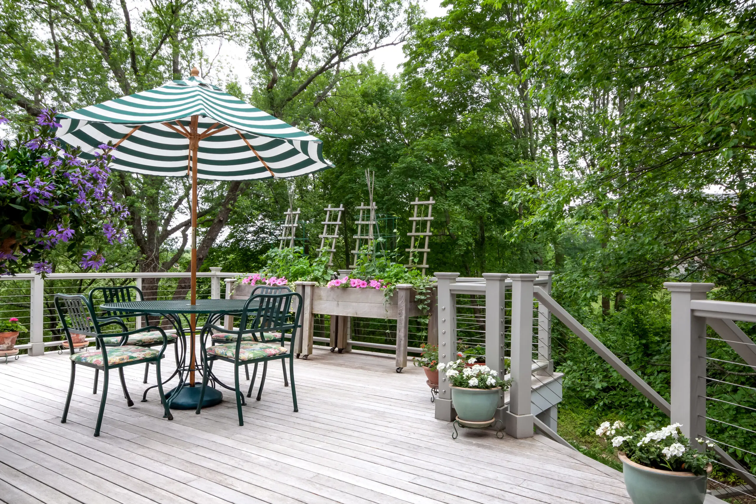 Outdoor deck and living space in Manchester-by-the-Sea, MA